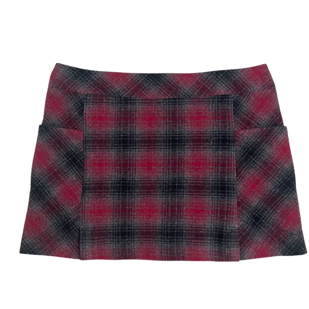 Woolrich Red and Black Plaid Wool Skirt - Picture 1 of 8